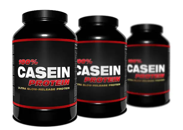 Botes de suplementos proteína caseína